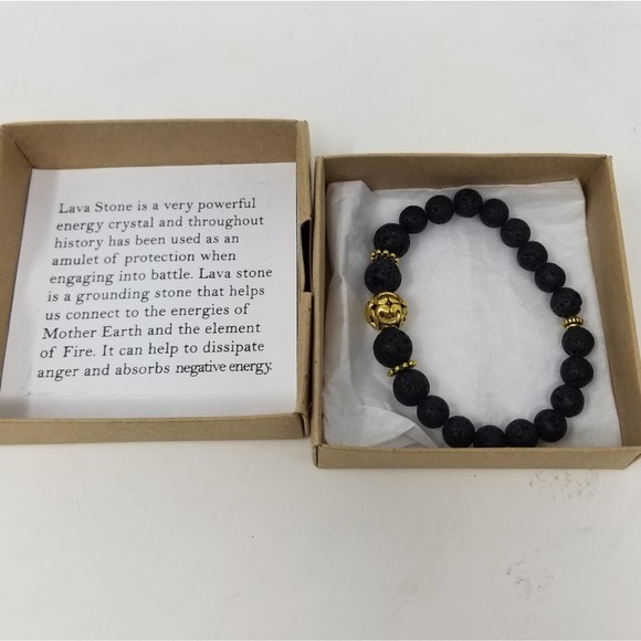 Lava Stone NEW Crystal Energy Mother Earth Bracelo - Picture 5 of 5